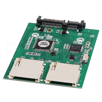Noi 2 Port Dual SD SDHC MMC RAID SATA Adaptor Convertor Pentru Orice Capacitate Card SD Whosale&Dropship
