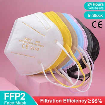 Noi KN95 Mascarillas Colores FFP2MASK CE Reutilizabile Masca de Fata 5 Straturi Mască FFP2 KN95MASK Adult Protecție FPP2 Masca Neagra