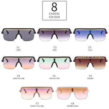 Noi, Supradimensionate, ochelari de Soare Patrati de Femei de Moda, Top Plat Ochelari de sex Feminin Brand de Lux Cadru Mare Gradient de Ochelari de Soare UV400 Gafas