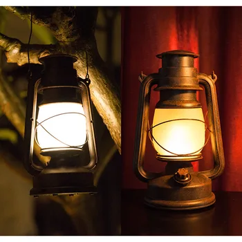 Noile LED-uri de Epocă Lampă Portabilă RC Europene Retro Control de la Distanță Flacără de Lumină Cafenea în aer liber de Iluminat Decorațiuni interioare Lampa de Camping