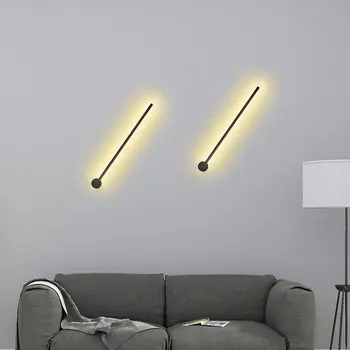 Nordic Minimalist Led Lampă de Perete Modernă Linie Simplă Lumini de Perete de Decor pentru Casa Living Noptiera Bar Scări Tranșee de Lumină Oglindă