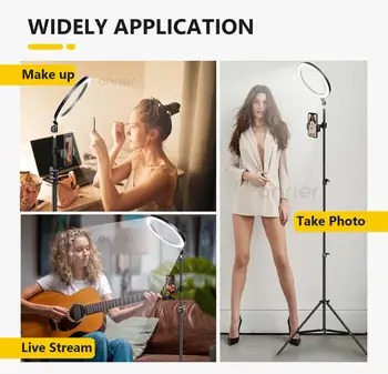 Onrier Inel de Lampa cu Trepied și Telefon Clip pentru Telefon Video de Fotografiere Fotografie pentru make-up Artist de pe Youtube, Instagram Live Stream