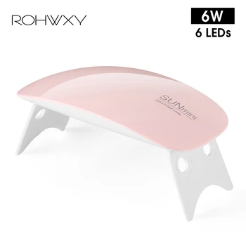 ROHWXY UV LED Lampa de Unghii Pentru Manichiura Unghii Uscător de Mașină Pentru Uscare Gel Lac 6W Gel Polish Gheață Lampă Pentru Unghii de Design de Artă Instrumente
