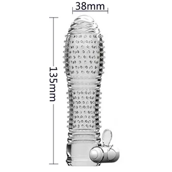 Silicon moale Penis Extender cristal Manșon Elastic Reutilizabile Prezervative Sex Erotic Produse Pentru Bărbați Intarziere Ejaculare de Jucărie pentru Adulți