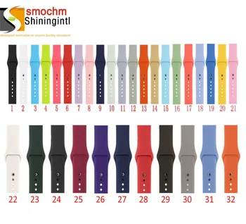 Smochm Soft Colorat Banda de Silicon Curea Pentru Ceas Inteligent Apple Watch iWatch 44mm Curea/42mm/40mm/38mm Serie 4/3/2/1 IWO 5 6