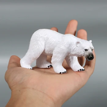 Sălbatice, grădină Zoologică de Animale de Pădure Model din Plastic PVC Simulare Polar Bere modele de Figurine de Acțiune Figura Jucarii Pentru Copii Bere Papusa Cadouri