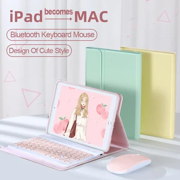 Tastatura Wireless pentru iPad Mini 5 4 caz Mouse-ul Bluetooth Caz pentru iPad Mini 3 2 1 Comprimat de minunat din piele cu Capac de Silicon