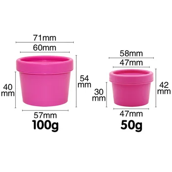 Temperatura 100buc 50g/100g Crema de Fata Borcane de Ghiveci Colorat din Plastic Goale Containere Cosmetice 50ml/100ml Cosmetice Recipiente pentru mostre