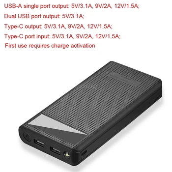 Tip C Dual USB QC3.0 7x 18650 Baterie DIY Power Bank Cutie Încărcător Pentru Telefon Mobil iulie 201 Picătură navă