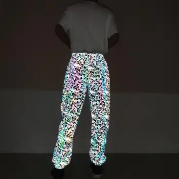 Toamna 2020 desene animate ciuperci imprimare culori reflectorizante hip-hop picioare pantaloni barbati