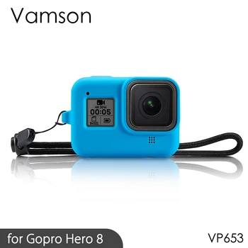 Vamso pentru GoPro Hero 8 Accesorii Negre Caz de Silicon de Protecție Caz Piele pentru GoPro Hero 8 Negru Erou Camera VP653