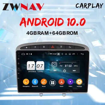 ZWNAV Android 10 4+64G stereo auto pentru PEUGEOT 308 408 cu Navigație GPS Unitate Cap Mirror Link-ul de WiFi 2010-2016
